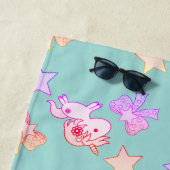 Unicorn Star Bow Rainbow Niedlich farbig Strandtuch (Beispiel)