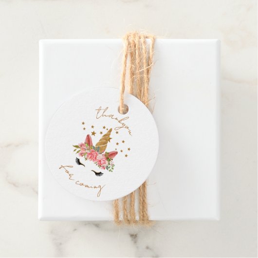 Unicorn Star Party Danke Geschenkanhänger (Beispiel)