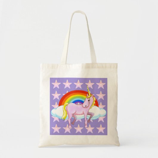Unicorn & Stars Budget Tote Tasche (Vorne)