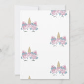 Unicorn-Stationäre Dankeskarte (Rückseite)