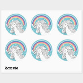 UNICORN STICKER BLAU (Blatt)
