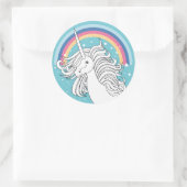 UNICORN STICKER BLAU (Tasche)