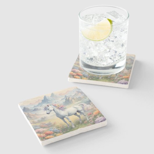 Unicorn Stone Untersetzer (Seitenansicht)
