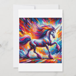 Unicorn Studie A - Fantasy AI Feiertagskarte