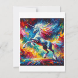 Unicorn Studie C - Fantasy AI Feiertagskarte