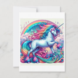 Unicorn Studie H - Fantasy AI Feiertagskarte