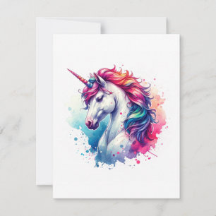 Unicorn Studie M - Fantasy AI Feiertagskarte