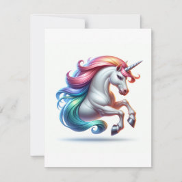 Unicorn Study Q - Fantasy AI Feiertagskarte