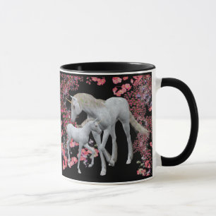 Unicorn-Stuten-und Fohlen-Fantasie-Tasse Tasse