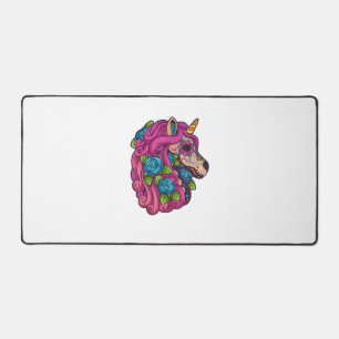 Unicorn Sugar Skull Mexico Calavera Dia De Los Mue Schreibtischunterlage