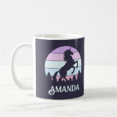 Unicorn Sunset Personalisierte Mug Kaffeetasse (Links)