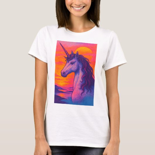 Unicorn Sunset Vibes T-Shirt (Vorderseite)