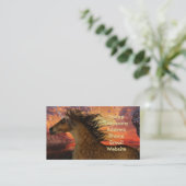 Unicorn Sunset Visitenkarte (Stehend Vorderseite)