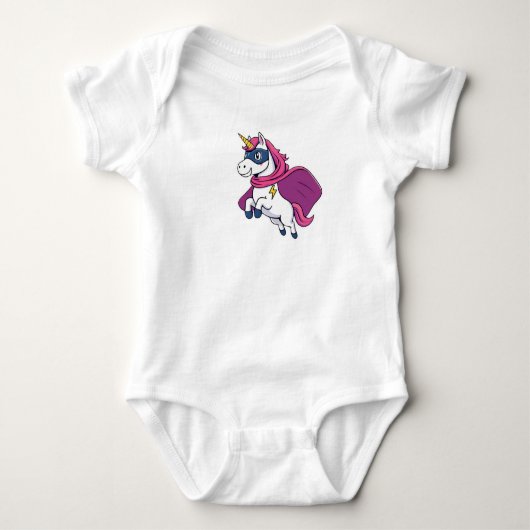 Unicorn Superhero Baby Strampler (Vorderseite)