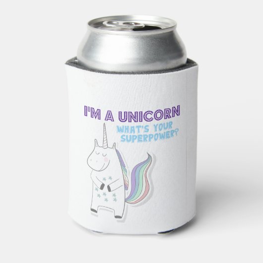 Unicorn Superpower Dosenkühler (Kanne Rückseite)