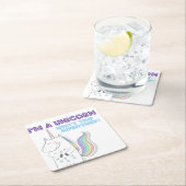 Unicorn Superpower Rechteckiger Pappuntersetzer (Vor Ort)