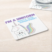Unicorn Superpower Rechteckiger Pappuntersetzer (angewinkelt)