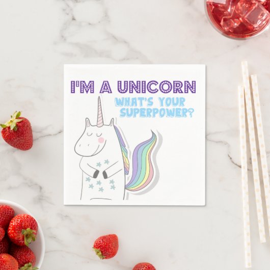 Unicorn Superpower Serviette (Beispiel)