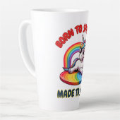 Unicorn Surfer Rainbow Surfen Cool Milchtasse (Linke Ecke)