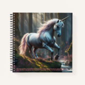 Unicorn Symbolismus Hardcover Notizblock (Vorderseite)