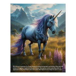 Unicorn Symbolismus Poster