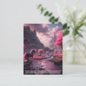Unicorn-Symbolismus Postkarte (Stehend Vorderseite)