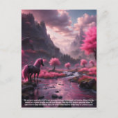 Unicorn-Symbolismus Postkarte (Vorderseite)