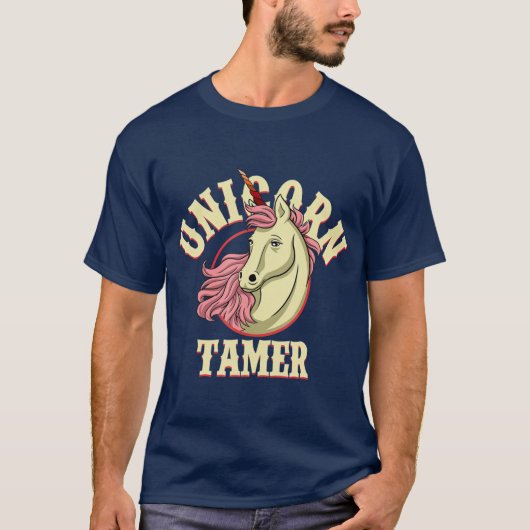 Unicorn Tamer Einhorn Party T-Shirt (Vorderseite)
