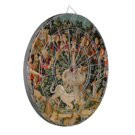 Unicorn Tapestries gefunden Legende Mythisch Dartscheibe (Vorderseite Links)
