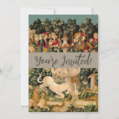 Unicorn Tapestries gefunden Legende Mythisch Einladung (Vorderseite)