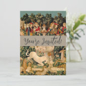 Unicorn Tapestries gefunden Legende Mythisch Einladung (Stehend Vorderseite)