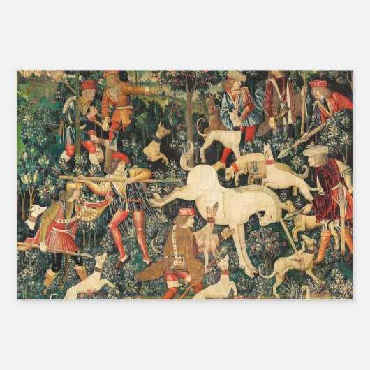Unicorn Tapestries gefunden Legende Mythisch Geschenkpapier Set (Vorderseite 2)