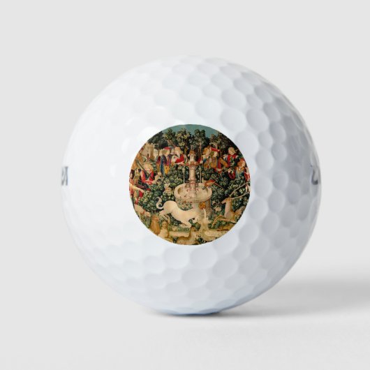 Unicorn Tapestries gefunden Legende Mythisch Golfball (Vorderseite)