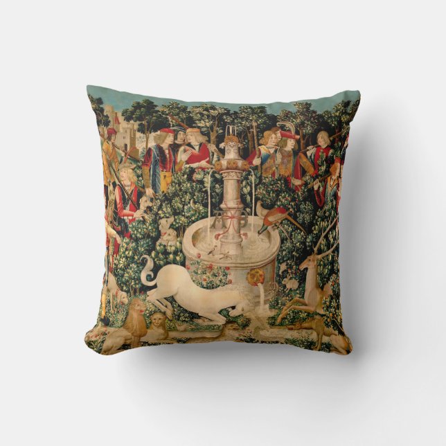 Unicorn Tapestries gefunden Legende Mythisch Kissen (Vorderseite)