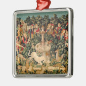 Unicorn Tapestries gefunden Legende Mythisch Ornament Aus Metall (Links)