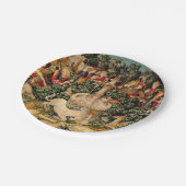 Unicorn Tapestries gefunden Legende Mythisch Pappteller (Schrägansicht)