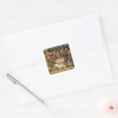 Unicorn Tapestries gefunden Legende Mythisch Quadratischer Aufkleber (Umschlag)