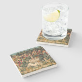 Unicorn Tapestries gefunden Legende Mythisch Steinuntersetzer (Seitenansicht)