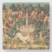 Unicorn Tapestries gefunden Legende Mythisch Steinuntersetzer (Vorderseite)