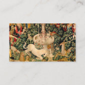 Unicorn Tapestries gefunden Legende Mythisch Visitenkarte (Rückseite)