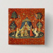 Unicorn Tapestries Lady Legend Mittelalter Button (Vorderseite)