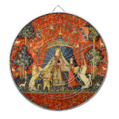 Unicorn Tapestries Lady Legend Mittelalter Dartscheibe (vorne)