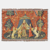 Unicorn Tapestries Lady Legend Mittelalter Decke (Vorderseite)