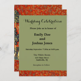 Unicorn Tapestries Lady Legend Mittelalter Einladung