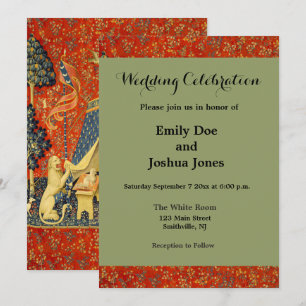 Unicorn Tapestries Lady Legend Mittelalter Einladung