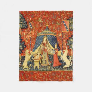 Unicorn Tapestries Lady Legend Mittelalter Fleecedecke