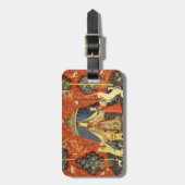 Unicorn Tapestries Lady Legend Mittelalter Gepäckanhänger (Vorderseite vertikal)