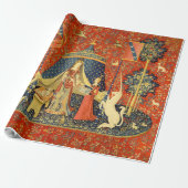 Unicorn Tapestries Lady Legend Mittelalter Geschenkpapier (Ungerollt)