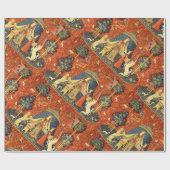 Unicorn Tapestries Lady Legend Mittelalter Geschenkpapier (Flach)