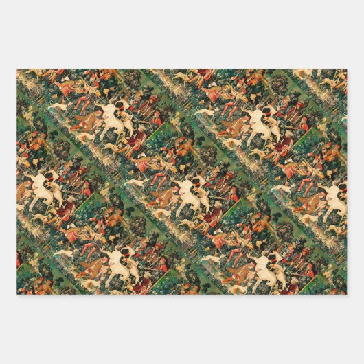 Unicorn Tapestries Lady Legend Mittelalter Geschenkpapier Set (Vorderseite 2)